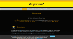 Desktop Screenshot of oroparvana.com